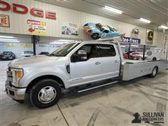 Run #120 - 2017 Ford Super Duty F350 Lariat 2WD Crew Cab Pickup Car Hauler & Trailer 