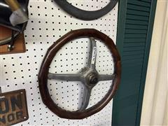 (2) Antique Automobile Steering Wheels 