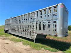 2012 Wilson PSDCL-402 T/A Spread Axle Livestock Trailer 