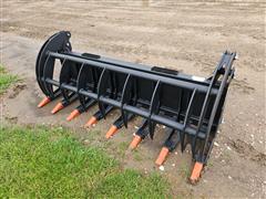 Heavy Grass Fork Grapple Skid Steer Attachment 