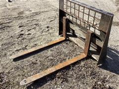 Skid Steer Pallet Fork Attachment 