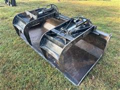 Shop Built Skid Steer Bucket W/Grapple Attachment 