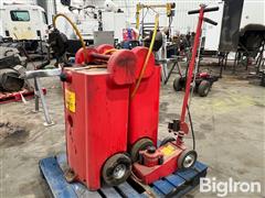 John Dow Fuel Chief 25 Gallon Gas, Diesel Fuel Caddy's & 22 Ton Hyd Floor Jack 