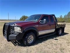 1999 Ford F250 Super Duty 4x4 Extended Cab 4-Door Flatbed Pickup 