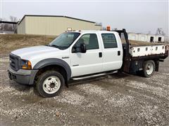 2005 Ford F450 2WD Crew Cab Flatbed Pickup 