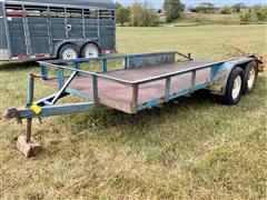 1990 Thre Bumper Pull T/A Utility Trailer 