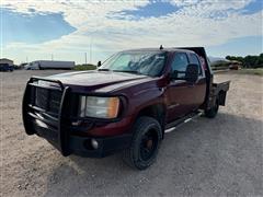 2009 GMC Sierra 2500 HD 4x4 Extended Cab Flatbed Pickup 