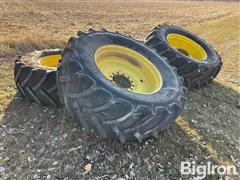 Mitas 650/65R38 Sprayer Flotation Tires On JD/Titan Rims 