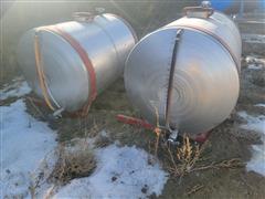 Stainless Steel Liquid Fertilizer/Chemical Tanks And Saddle Brackets 