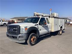 2014 Ford F550 XL Service/crane Truck W/air Compressor 