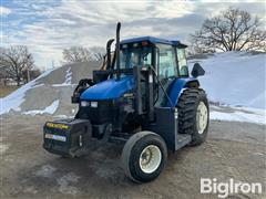 1998 New Holland TS100 2WD Tractor/Boom Mower 