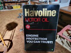 Stout Industries Street Talker Havoline Motor Oil Sign 
