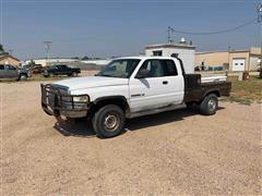 2000 Dodge RAM 2500 4x4 Extended Cab Flatbed Pickup 