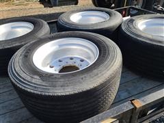 445/50 R22.5 Super Single Tires & Aluminum Rims 