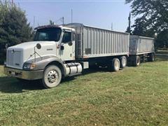 2001 International 9100i T/A Grain Truck W/Pup Trailer 