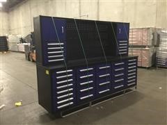 2021 Suihe 10' 40-Drawer Tool Cabinet W/Uppers Blue Work Bench 