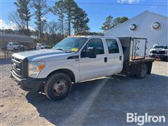 2011 Ford F350 2WD Crew Cab Flatbed Pickup W/Fuel Tank 