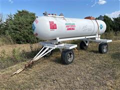 Consumers Cooperative 1,000 Gallon NH3 Tank On Running Gear 