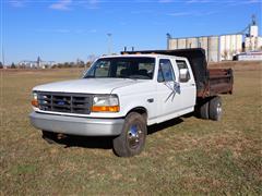 1995 Ford F350 2WD Crew Cab Dually Dump Truck 