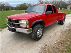 1992 Chevrolet K3500 4x4 Extended Cab Pickup W/8’ Pipeliner Bed 
