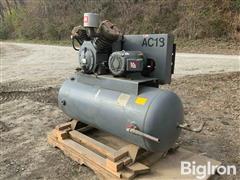 1983 Ingersoll Rand 71T2-10E Horizontal 2-Stage Reciprocating Air Compressor 