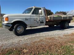 1990 Ford F350 2WD Flatbed Dually Truck 