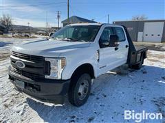 2019 Ford F350 XL Super Duty 4x4 Crew Cab Flatbed Dually Pickup 