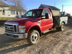 2008 Ford F350 Super Duty 4x4 Flatbed Dually Pickup 