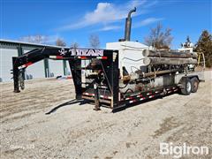 Industrial Floating Pontoon Dredge w/ 2014 Titan T/A Trailer 