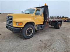 1996 Ford F700 S/A Flatbed Dump Truck 