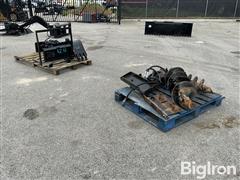 Backhoe, Auger & Pallet Fork Mini Loader Attachments 