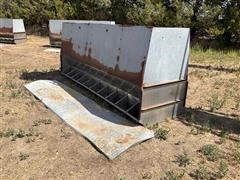 10' Stainless Steel Bottom Pig Feeder 