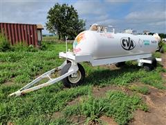 1000-Gallon Anhydrous Ammonia Tank On Running Gear 