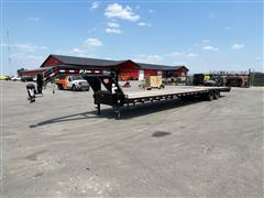 2021 PJ LD402 40' T/A Gooseneck Flatbed Trailer W/Duals 