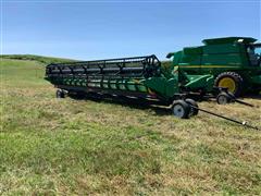 2010 John Deere 630F Flex Head W/Trailer 