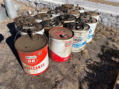 Old Lubricant Cans 