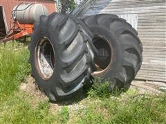 Armstrong Special Service 30.5x32 Rice Tires On Case-IH 10-Bolt Wheels 