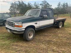 1996 Ford F250 4x4 Extended Cab Flatbed Pickup 