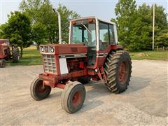 1977 International 1086 2WD Row Crop Tractor W/Enclosed Cab 