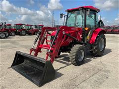 2022 Mahindra 2660 PST CAB Compact Utility Tractor W/Loader 