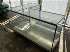 L Shaped Glass Display Case 