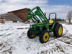 2002 John Deere 5420 MFWD Tractor W/Loader 