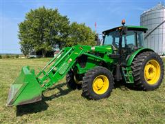 2014 John Deere 6130D MFWD Tractor W/Loader 