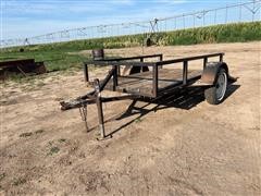 Steel Flatbed Trailer W/Wooden Deck 