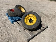 Firestone 10-16.5 Foam Filled Skid Steer Tires And Rims 