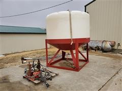 Poly Cone-Bottom Tank W/Stand & Pump 