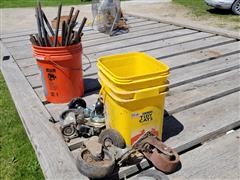 Cement Form Stakes & Caster Wheels 