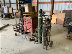 Forney Welder & Torch On Cart 