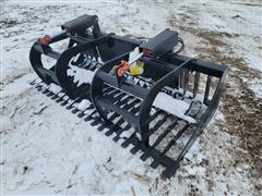 2023 Mid-State Rock/Brush Grapple Skid Steer Attachment 