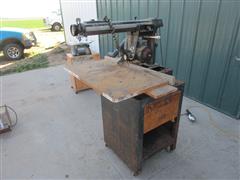 Craftsman Radial 100 Radial Arm Saw On Cabinet 